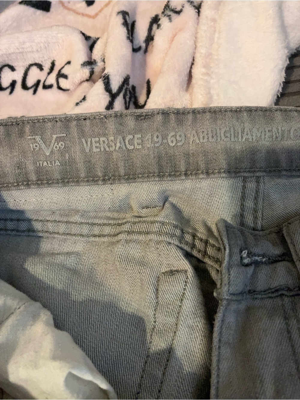 Light Gray Women's Moto Jeans - Picture 4 of 8
